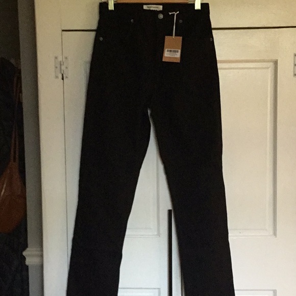 NWT Reformation Liza Ultra Highrise Straight Black Jeans